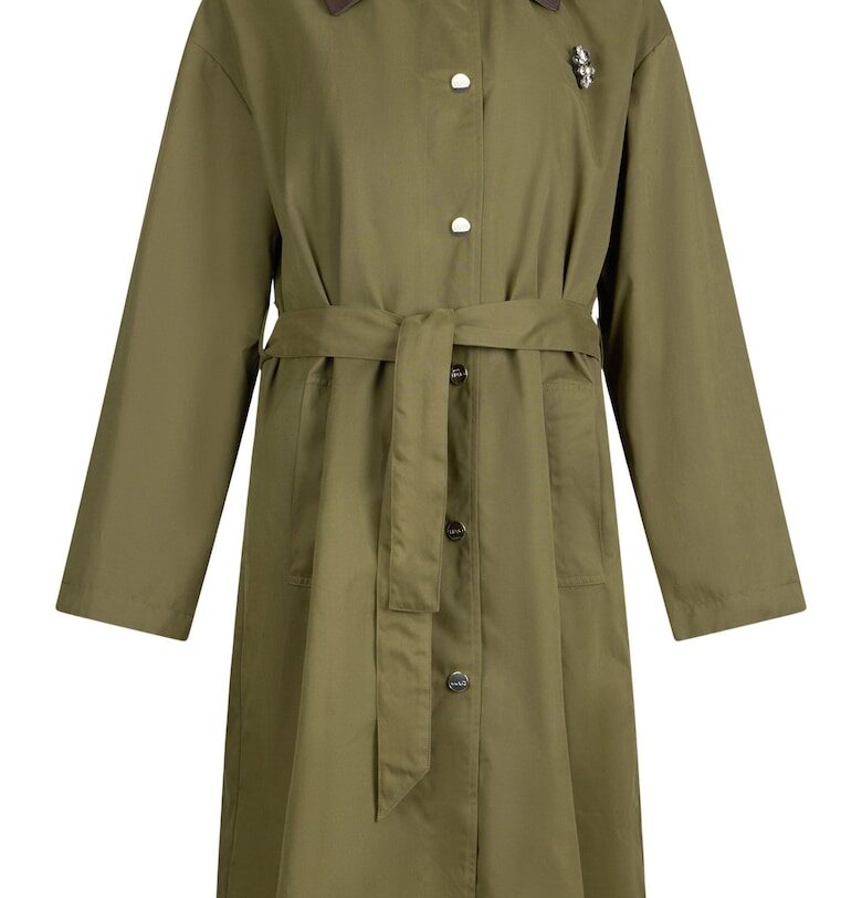 Тренч с колан и джобове - Маслинено зелено Liu Jo