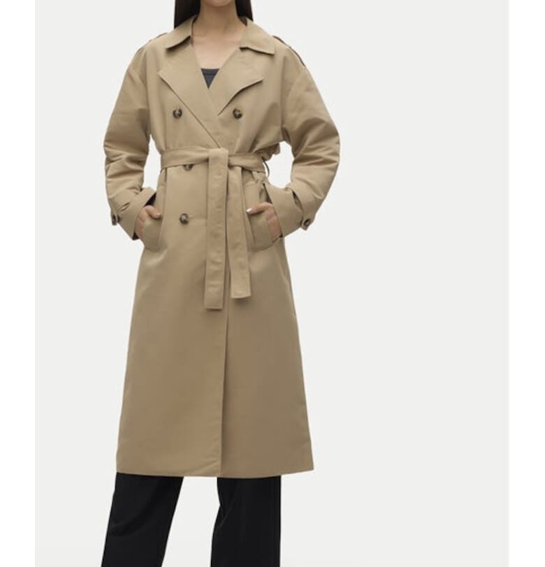 Тренчо  Chloe 10300263 Бежов - стандартна кройка - полиестер Vero Moda