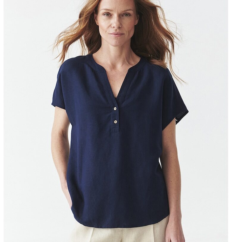 Туника с лен - Тъмносин Tatuum