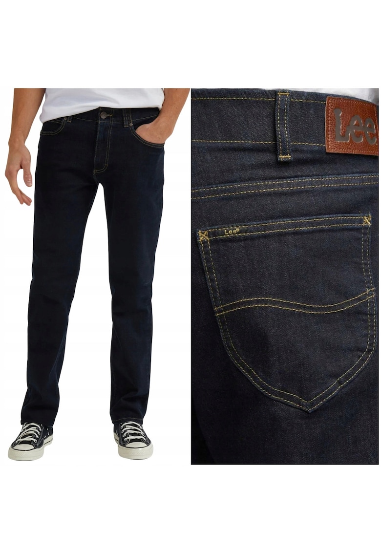 Тъмносини прави дънки Син Lee