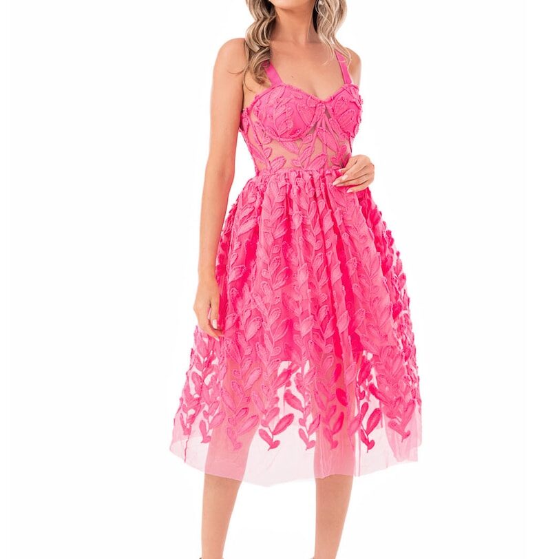 Тюлена рокля без ръкави - Фуксия MIYU