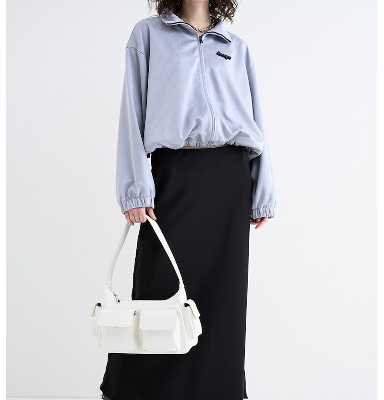 Уголемен суитшърт Dales с цип - Светло сив HUGO