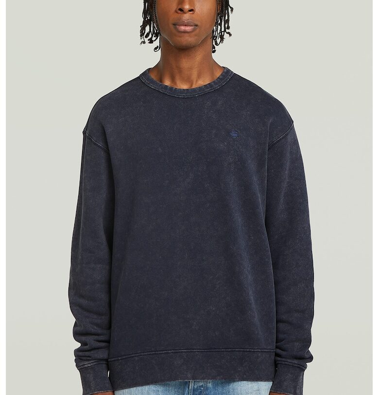 Уголемен суитшърт от органичен памук - Ултрамарин синьо G-STAR