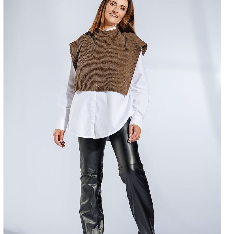 Уголемена яка Mira с необработена вълна Laneria