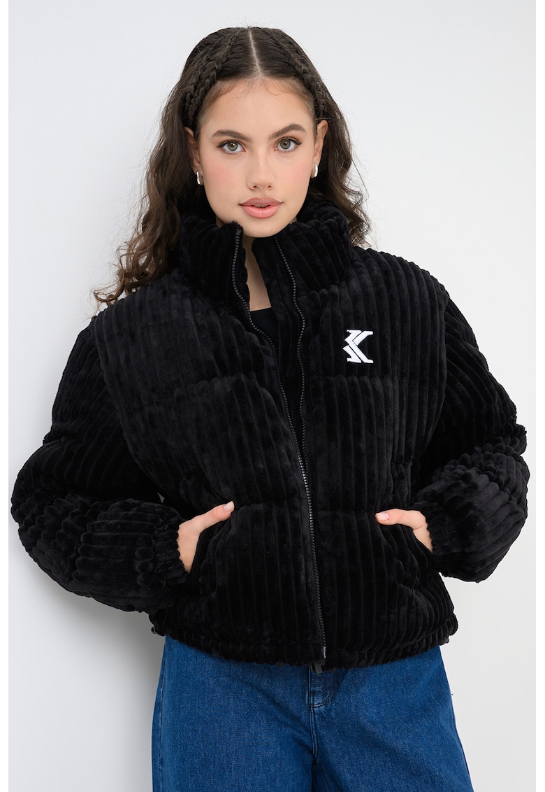 Уголемено джинсово яке - Черен Karl Kani