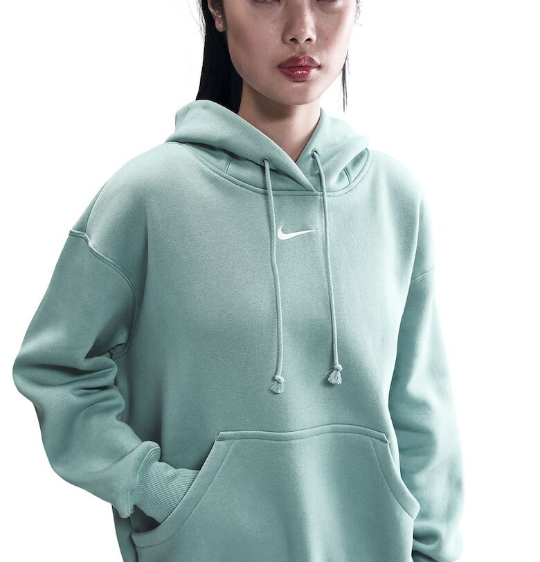 Уголемено худи Phoenix с джоб кенгуру - Светлозелен Nike