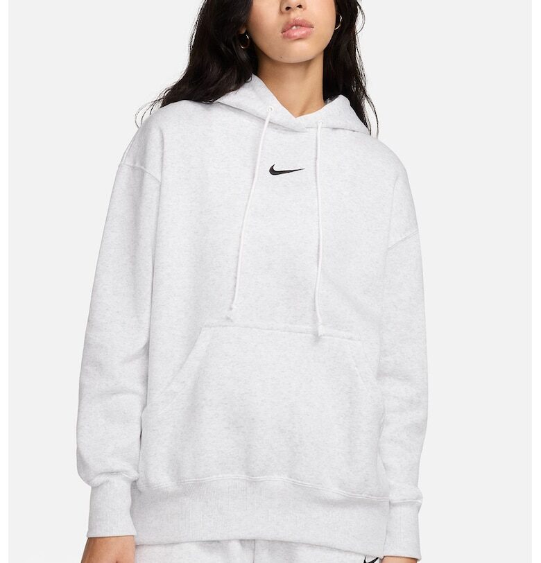 Уголемено худи Phoenix с джоб кенгуру - Светлосив меланж Nike