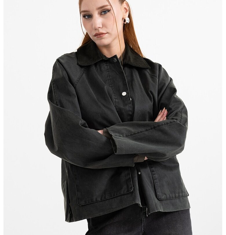 Уголемено яке с ръкави реглан - Тъмнозелен Gina Tricot