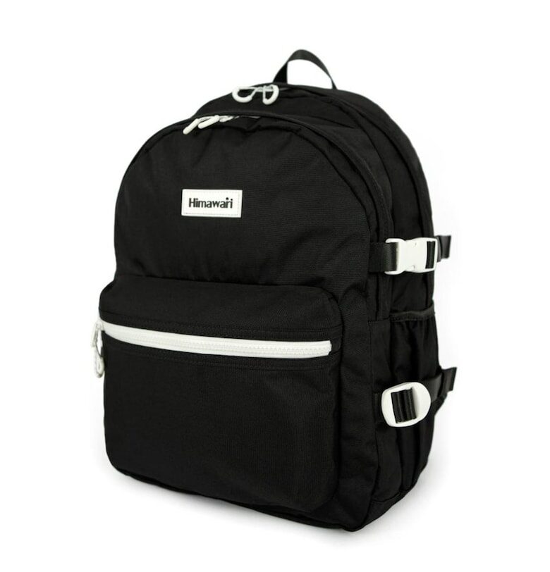 Унисекс водоустойчива раница с отделения и джобове - Черен Himawari