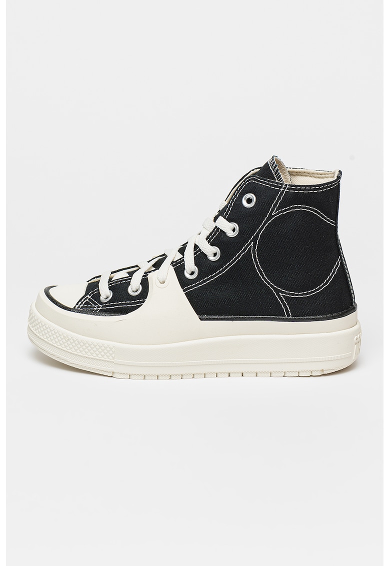 Унисекс кецове Chuck Taylor All Star Construct с висок профил - Черен/Крем Converse