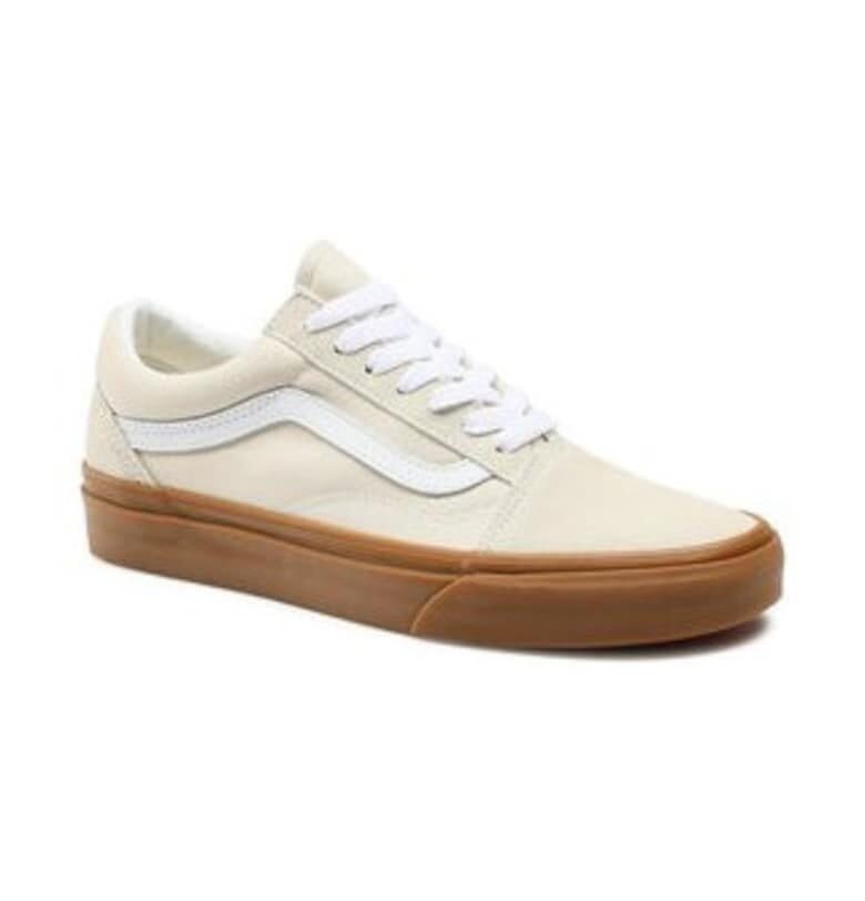 Унисекс кецове  Old Skool - текстил/естествена кожа - бежови - Vans