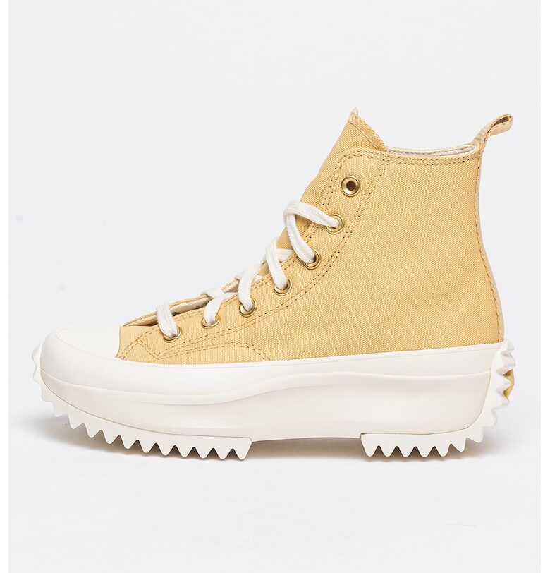 Унисекс кецове Run Star Hike с висок профил - Синапено жълто Converse