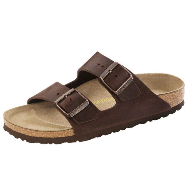 Унисекс кожени чехли Arizona с токи - Кафяв Birkenstock