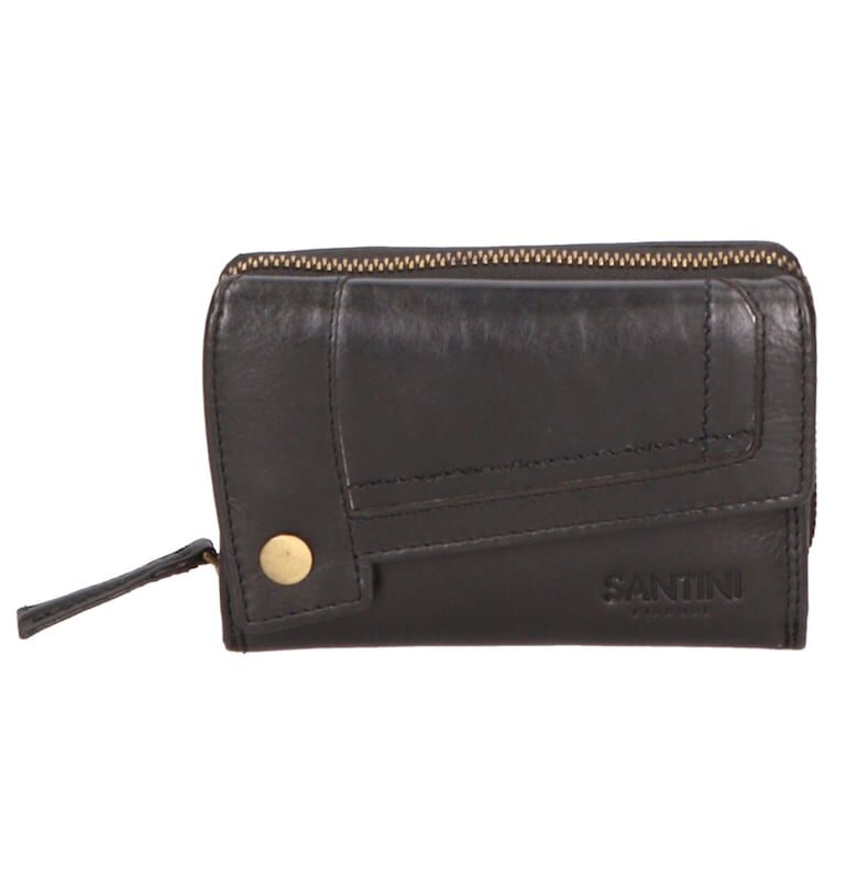 Унисекс кожено портмоне 27255 - Черен Santini Firenze
