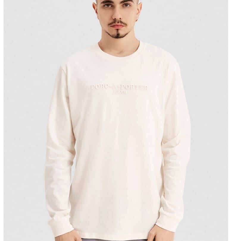 Унисекс памучна блуза - Мръснобял PORC