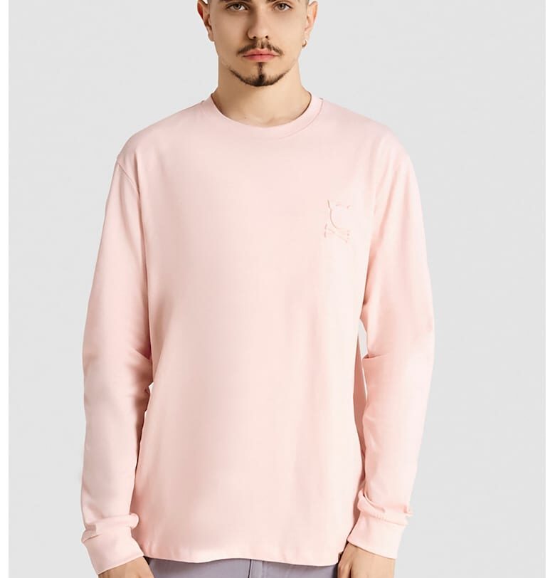 Унисекс памучна блуза - Пастелнорозов PORC