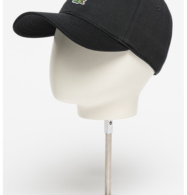 Унисекс регулируема шапка с бродирано лого - Черен Lacoste