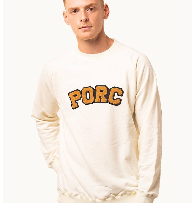 Унисекс суитшърт Savage с бродирано лого - Слонова кост PORC