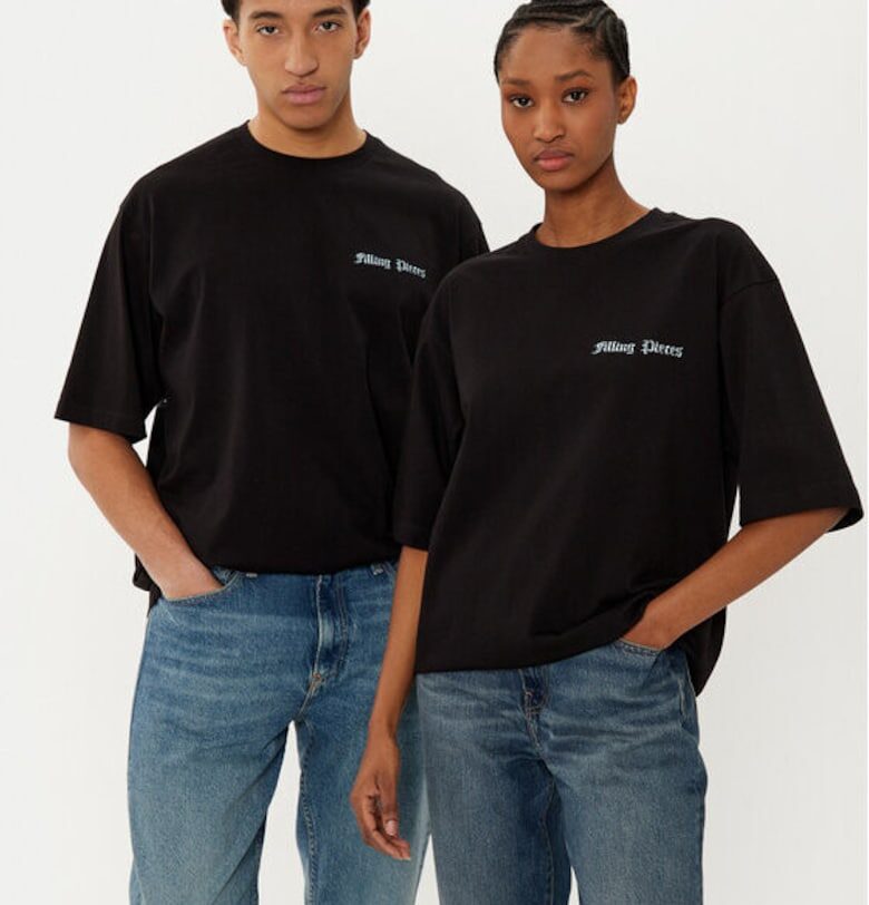 Унисекс тениска -  305038609 - Органичен памук - Черен - Черен FILLING PIECES