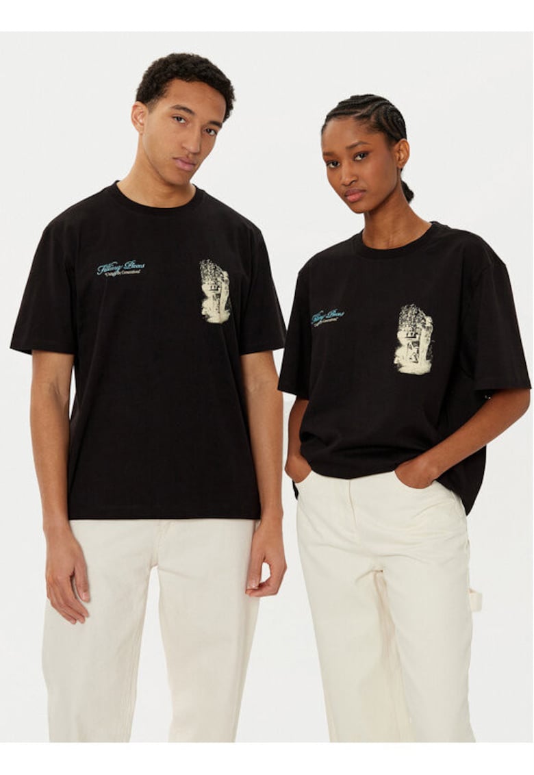 Унисекс тениска - 305038630 - Органичен памук - Черна - Черен FILLING PIECES