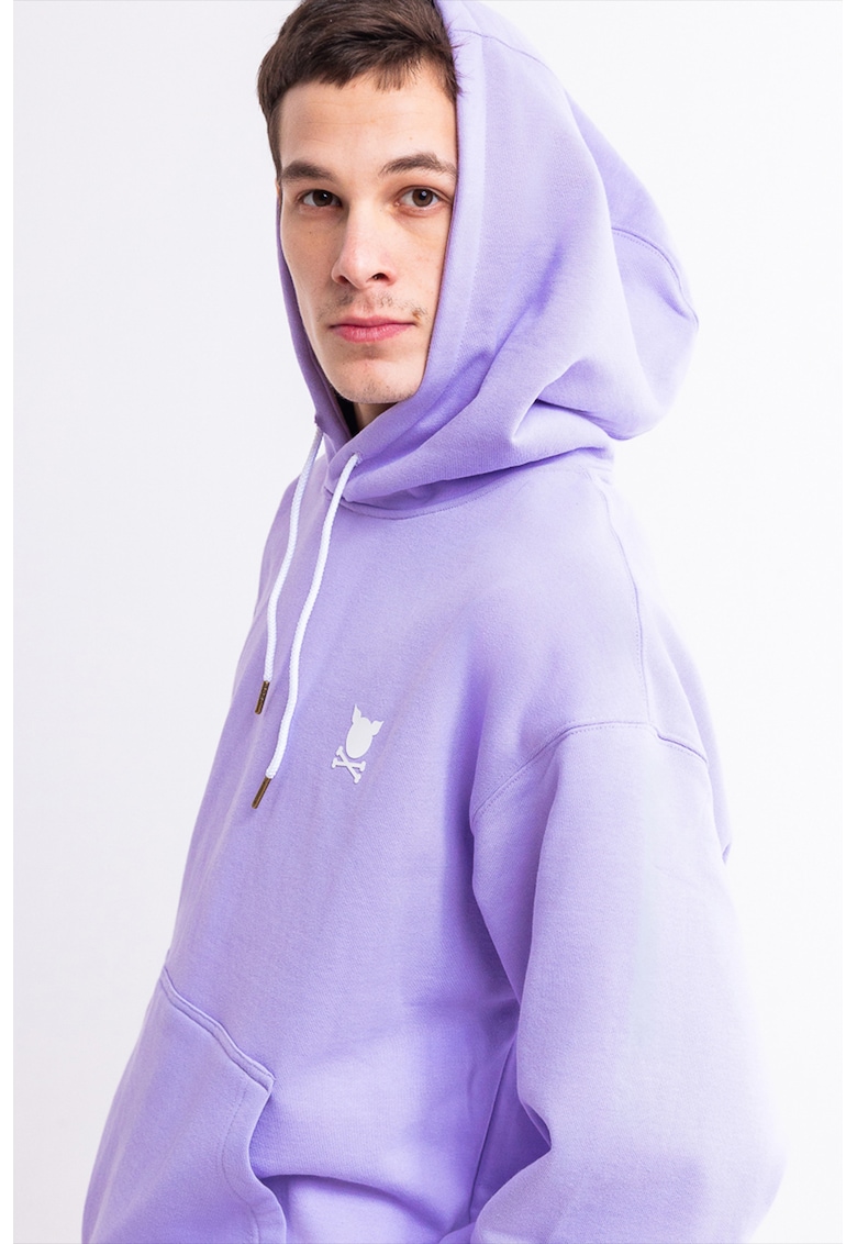 Унисекс уголемено худи Capital - Лилав PORC
