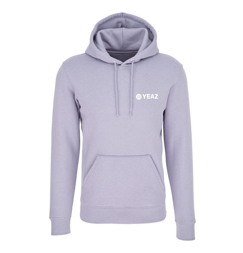 Унисекс худи Cushy от органичен памук с лого - Виолетов YEAZ