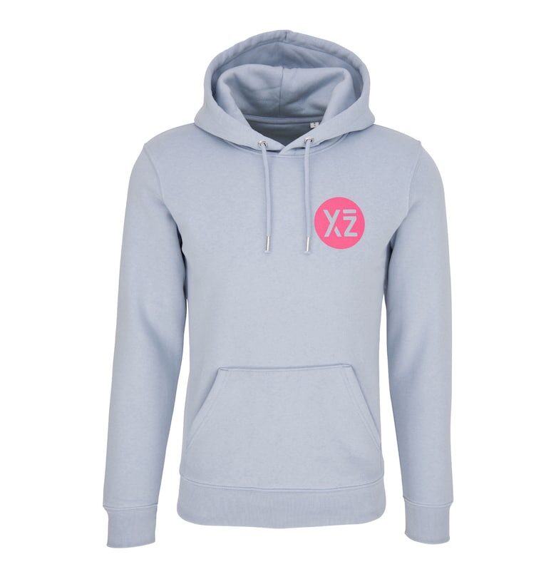 Унисекс худи Cushy с органичен памук - Син YEAZ