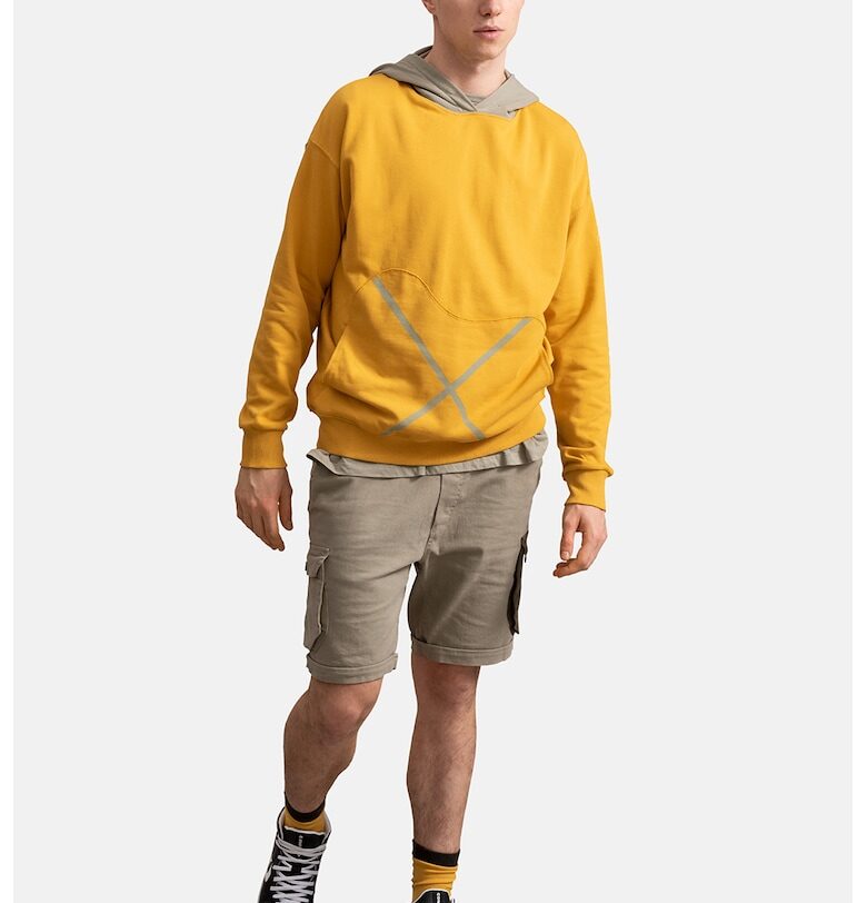 Унисекс худи с джоб кенгуру - Шафраново жълто KAFT