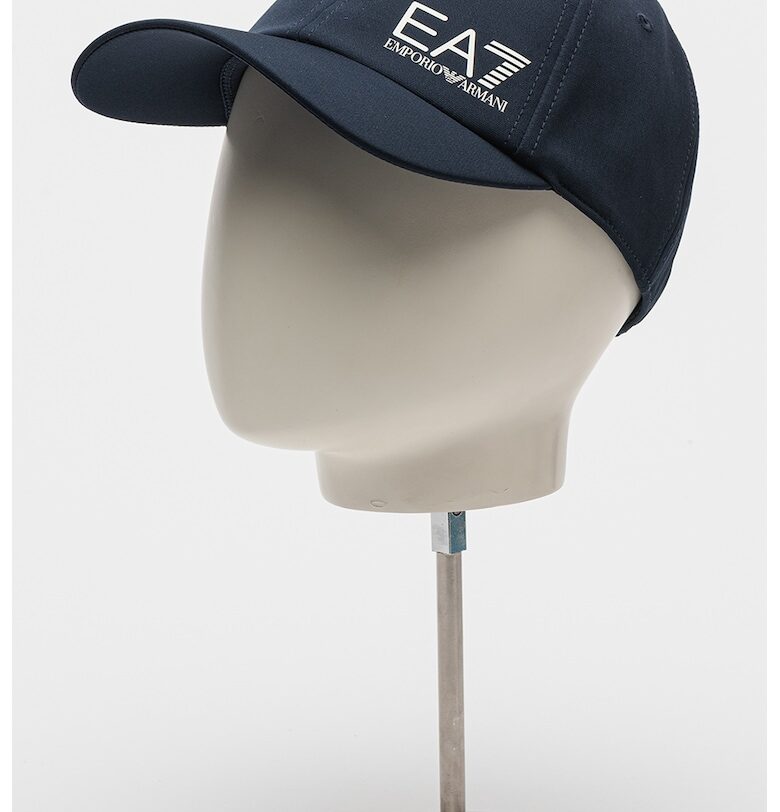 Унисекс шапка с велкро - Бял/Тъмносин EA7