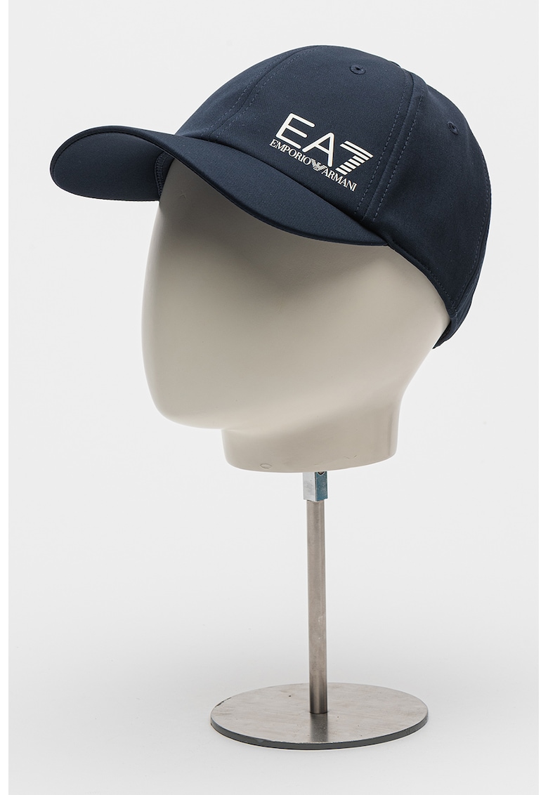 Унисекс шапка с велкро - Бял/Тъмносин EA7