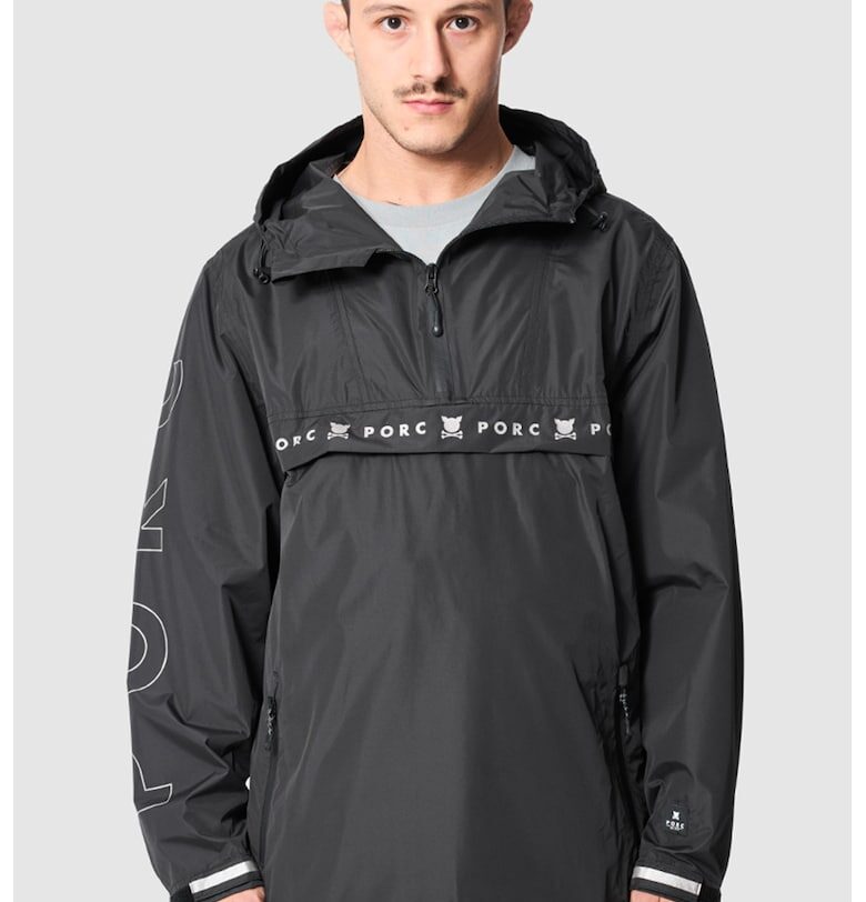 Унисекс яке с лого - Антрацитно сиво PORC