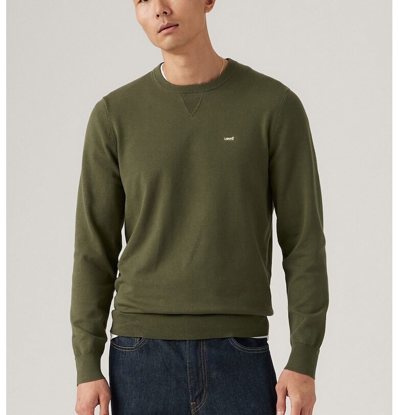 Фино плетен пуловер Housemark - Тъмно каки Levis