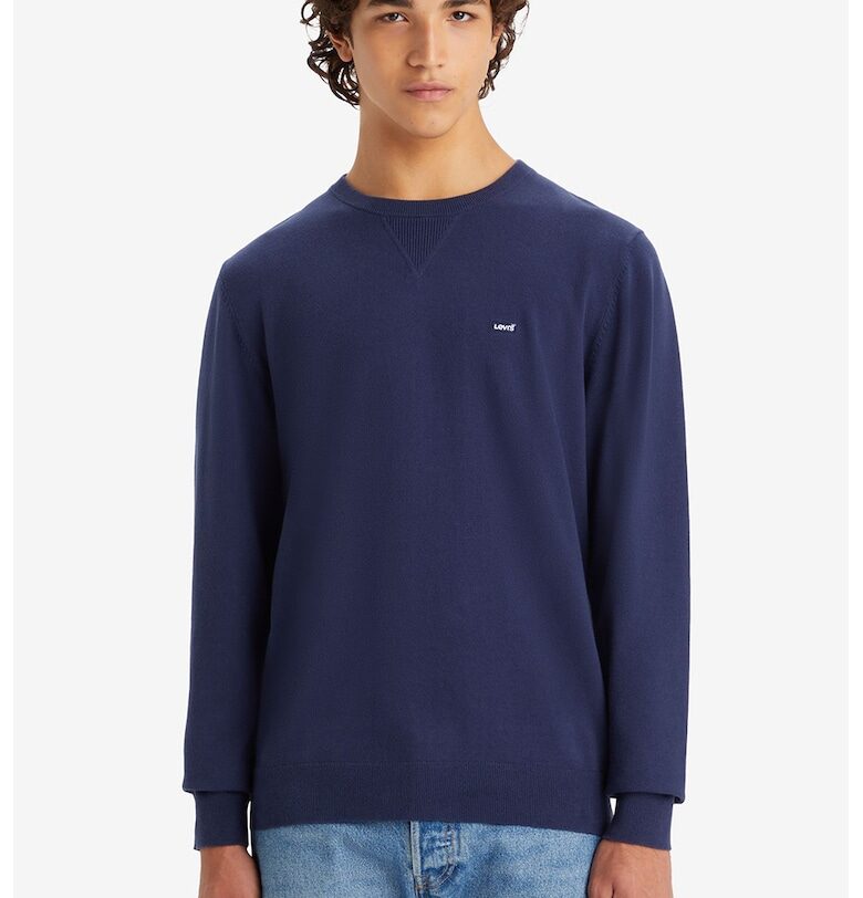 Фино плетен пуловер Housemark - Тъмносин Levis