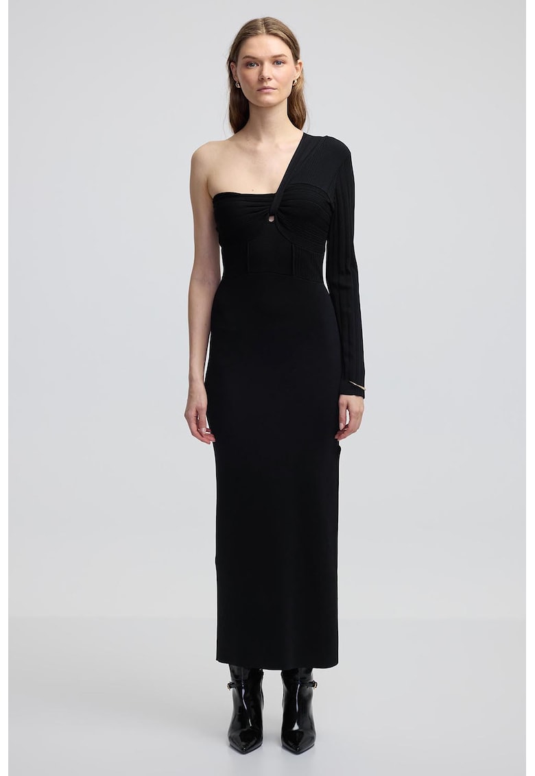 Фино плетена дълга рокля - Избеляло черно Ipekyol