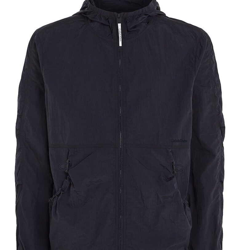 Фитнес ветровка с качулка - Черен CALVIN KLEIN