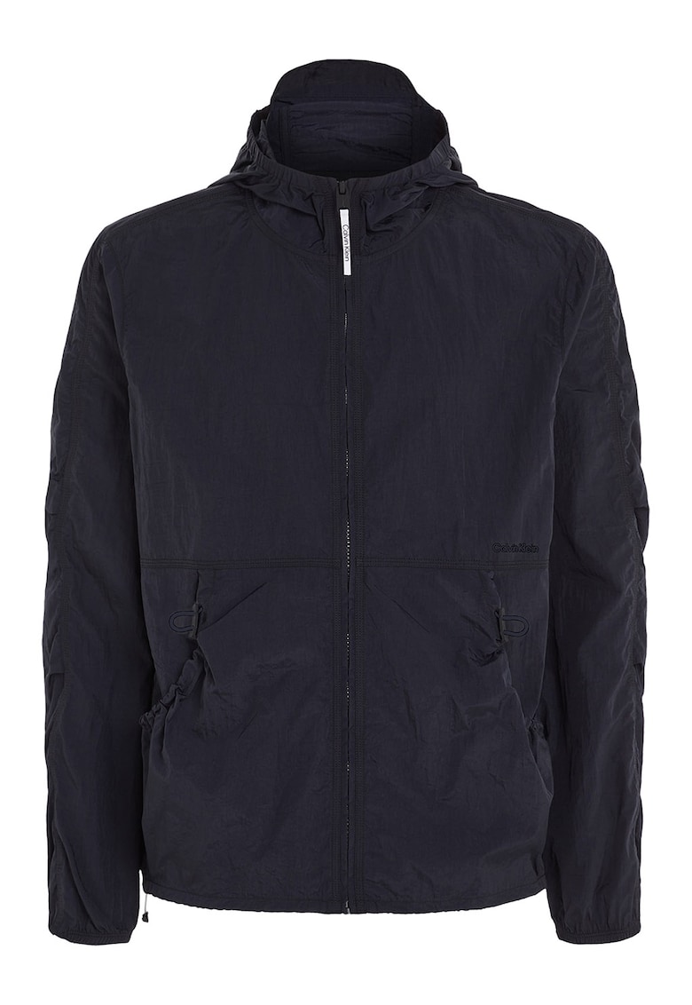 Фитнес ветровка с качулка - Черен CALVIN KLEIN
