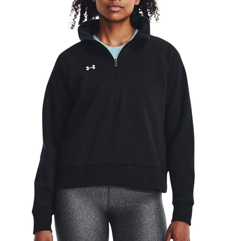 Фитнес суитшърт UA Rival от полар - Черен Under Armour