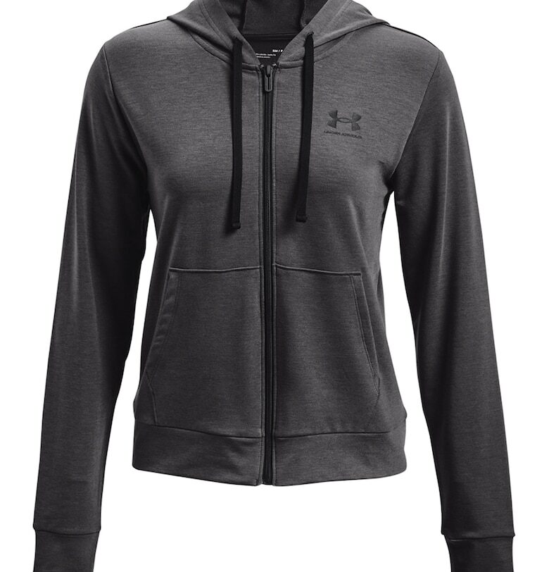 Фитнес худи Rival с лиосел и цип - Tъмносив Under Armour