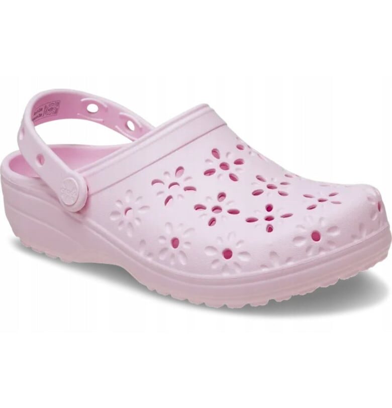 Флорален крокс с отвори - Розово Crocs