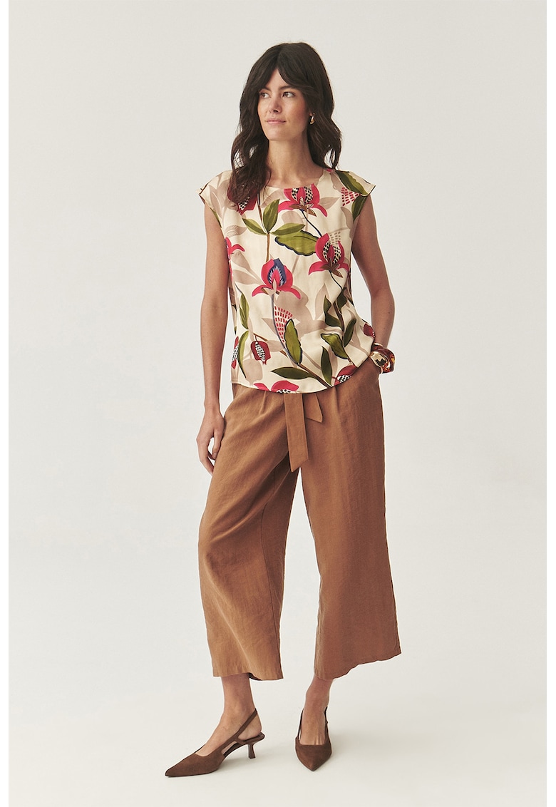 Флорална блуза - Зелен/Тъмночервен/Светло бежово Tatuum