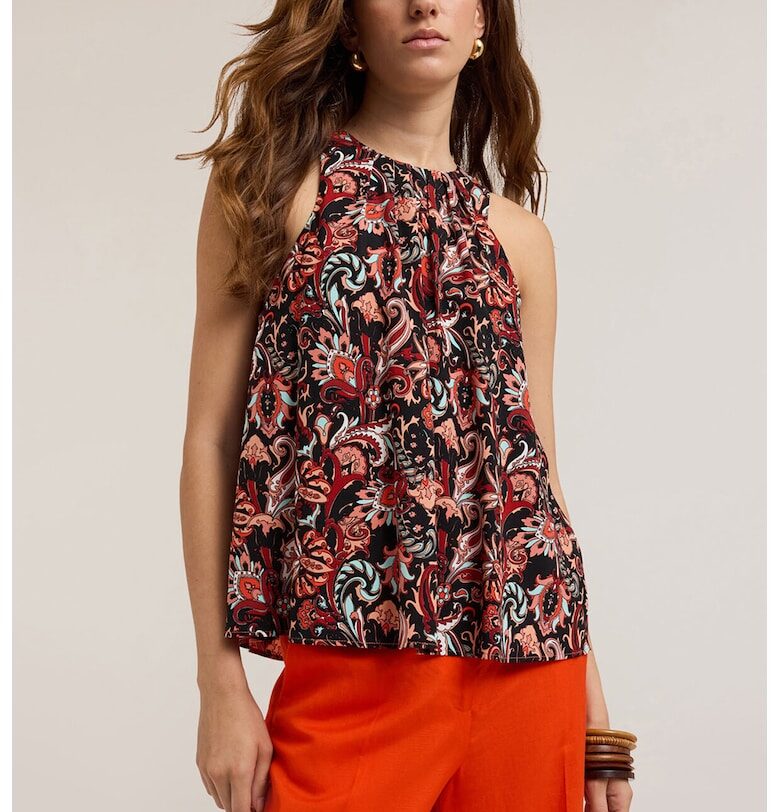 Флорална блуза - Червен/Черен/Син Motivi