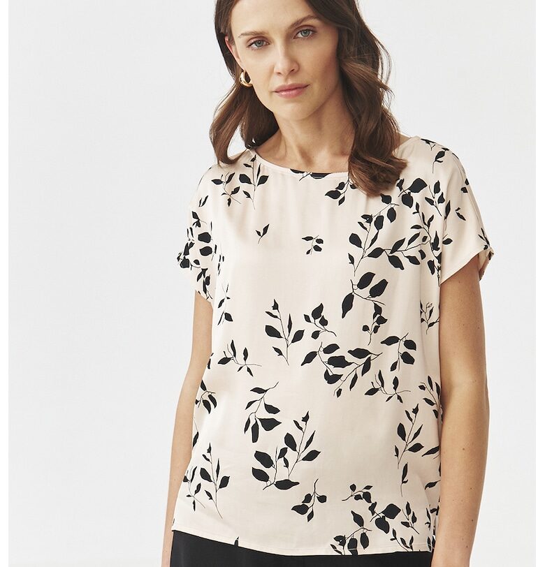 Флорална блуза - Черен/Светло бежово Tatuum