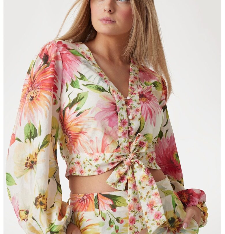 Флорална къса риза - Многоцветен GUESS