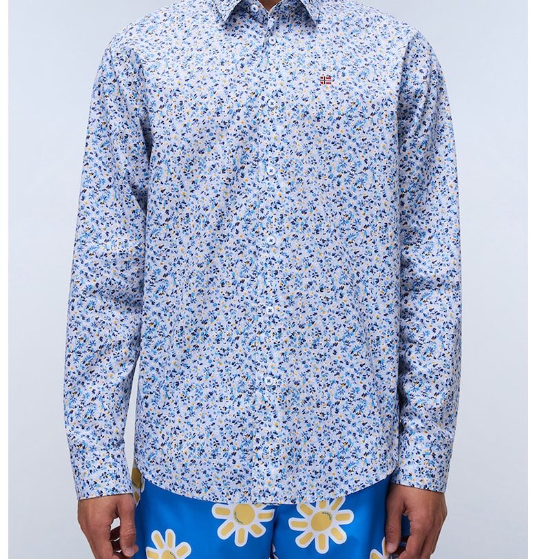 Флорална риза - Бял/Син Napapijri