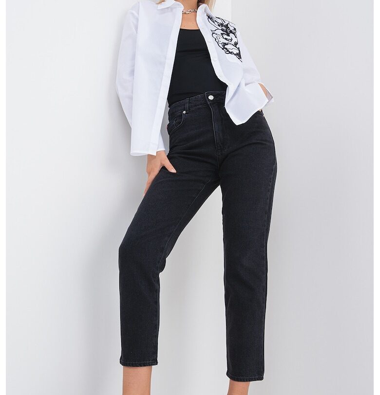 Флорална риза - Бял/Черен MaxCo