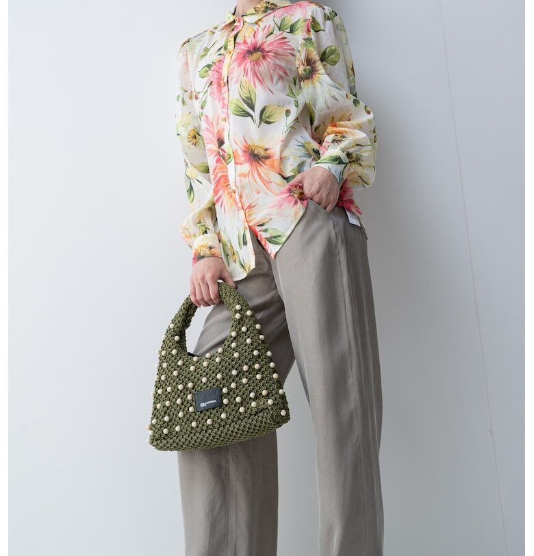 Флорална риза с лен - Многоцветен GUESS