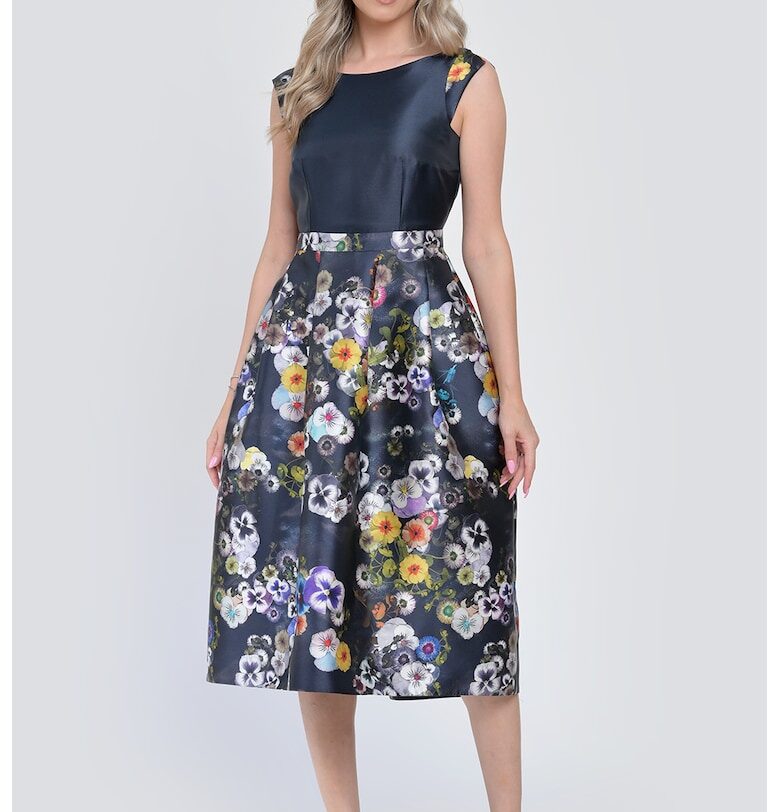 Флорална рокля Corriente - Бял/Тъмносин GIORGAL