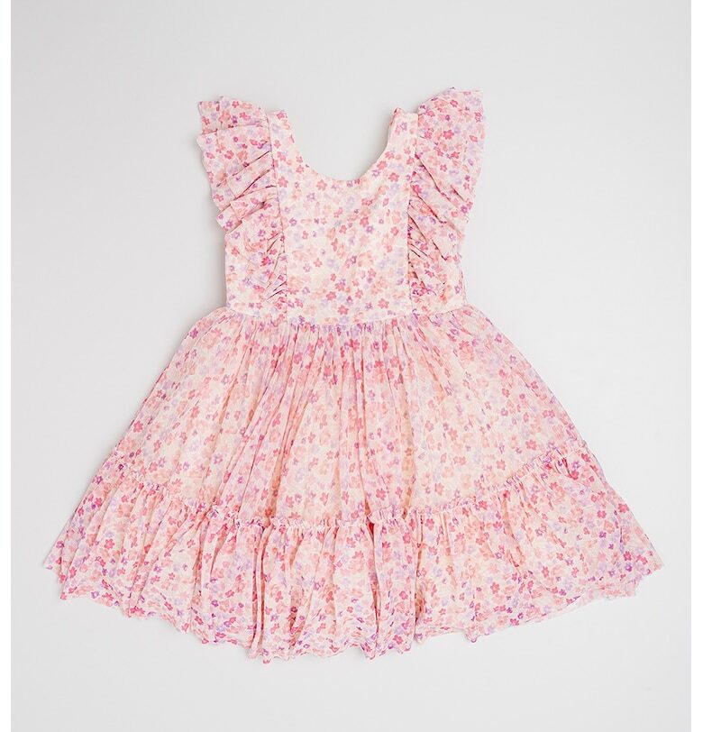 Флорална рокля без ръкави - Бял/Лилав/Розово Abel  Lula