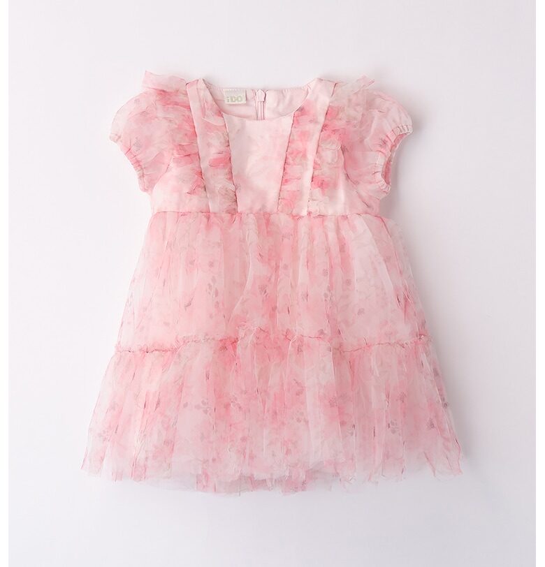 Флорална рокля от тюл - Пастелнорозов IDO