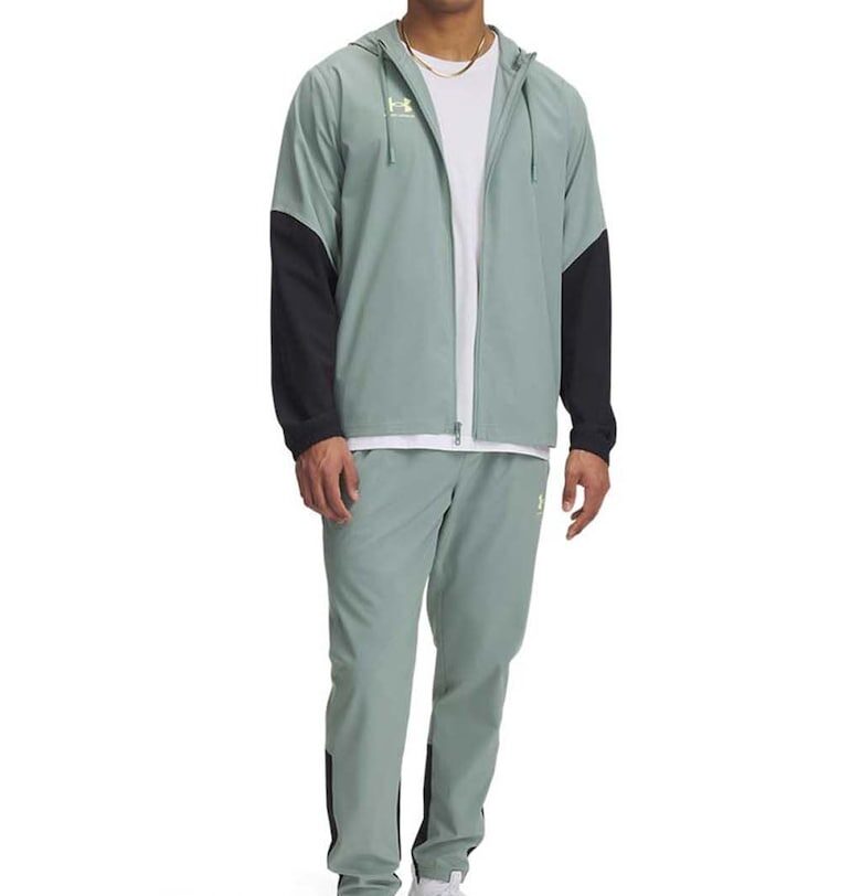 Футболен екип Challenger с качулка - Бял/Черен/Бледозелен Under Armour